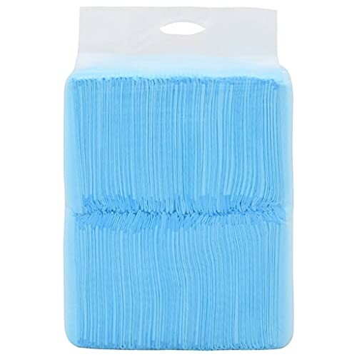 Pack of blue disposable face masks