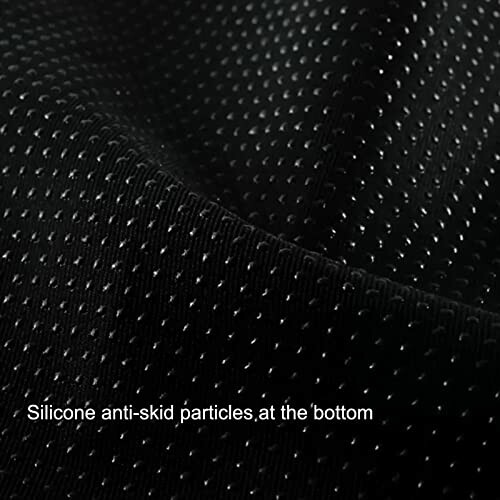 Close-up of black fabric with silicone anti-skid particles